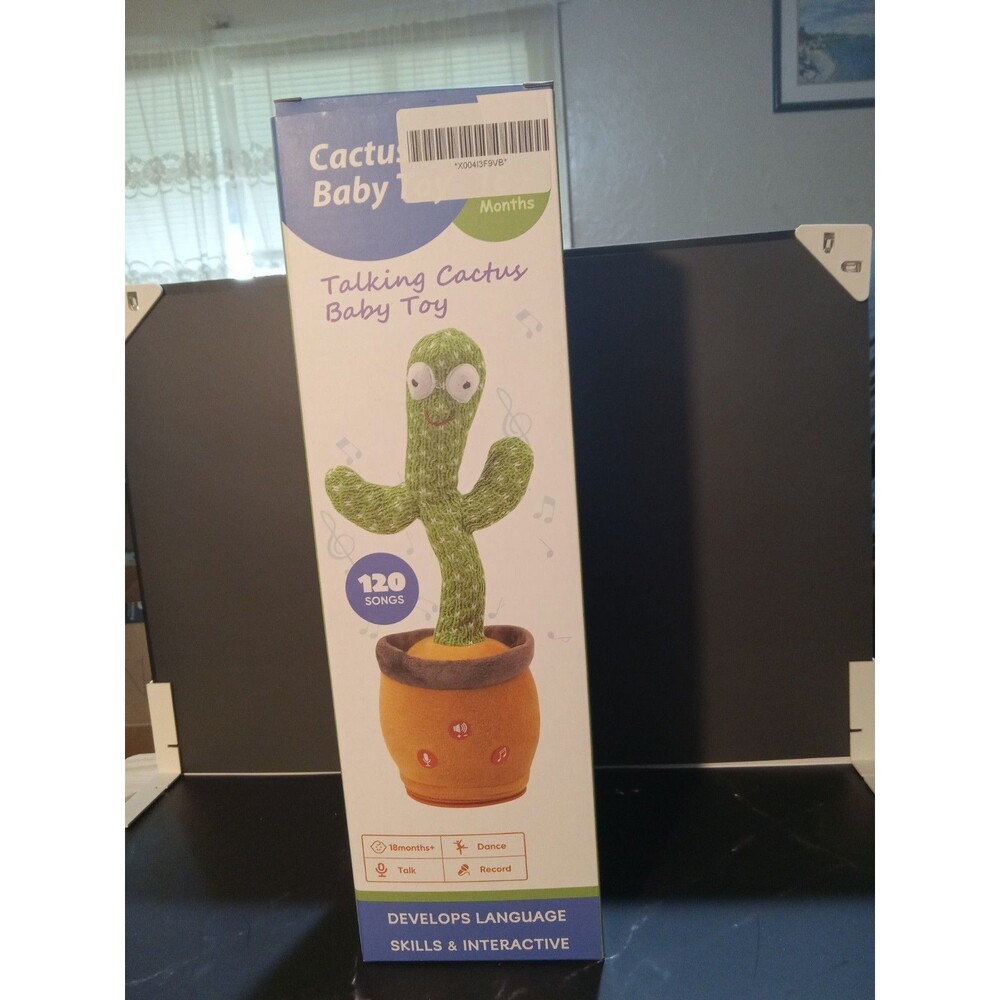 Talking Cactus Toy Upgraded Interactive Dancing Singing Repeats Voice for Kids